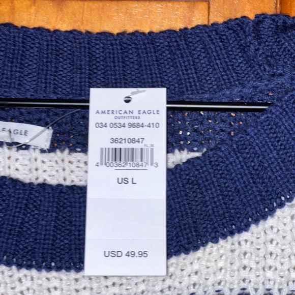 NWT AE STRIPED KNIT SWEATER - Picture 3 of 5